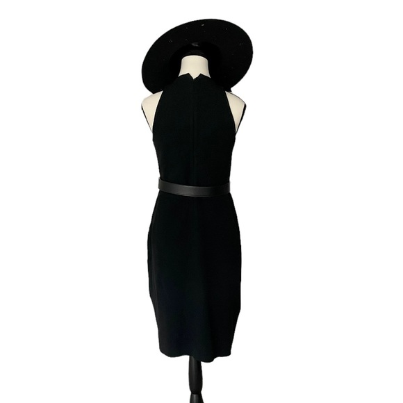 Celine Dress Black Sleeveless Fit & Flare Pockets Minimalist Luxury Classic LBD - Picture 2 of 12